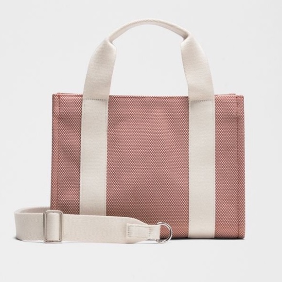 lululemon two-tone canvas tote bag mini Lululemon Two-Tone Canvas Mini Tote Bag 4.5L Color Spiced Chai/Bone